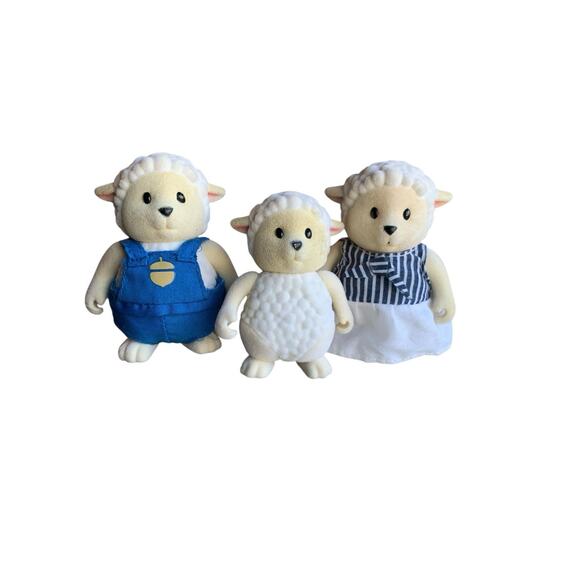 Li'l Woodzeez Lil Little Lamb Garden Snipadoodles Sheep Lamb Family Set of 3 - Picture 1 of 4